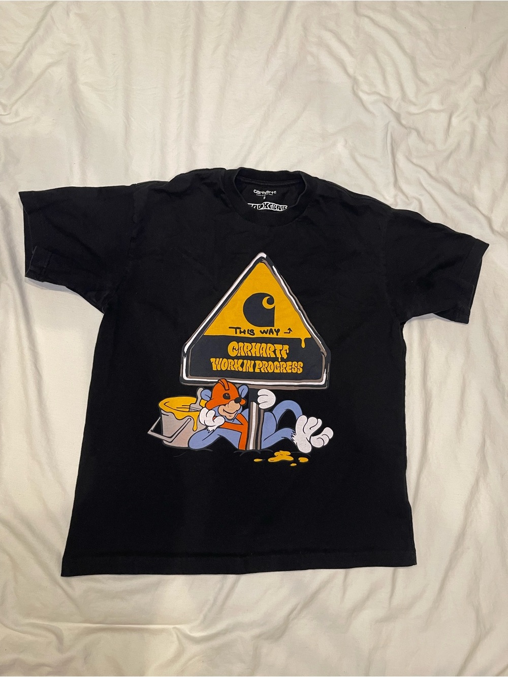 Carhartt “Workin On It” Black T Shirt Deadkebab Work In Progress Mens Small